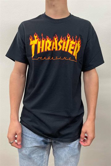 Thrasher T-shirt - Flame - Svart